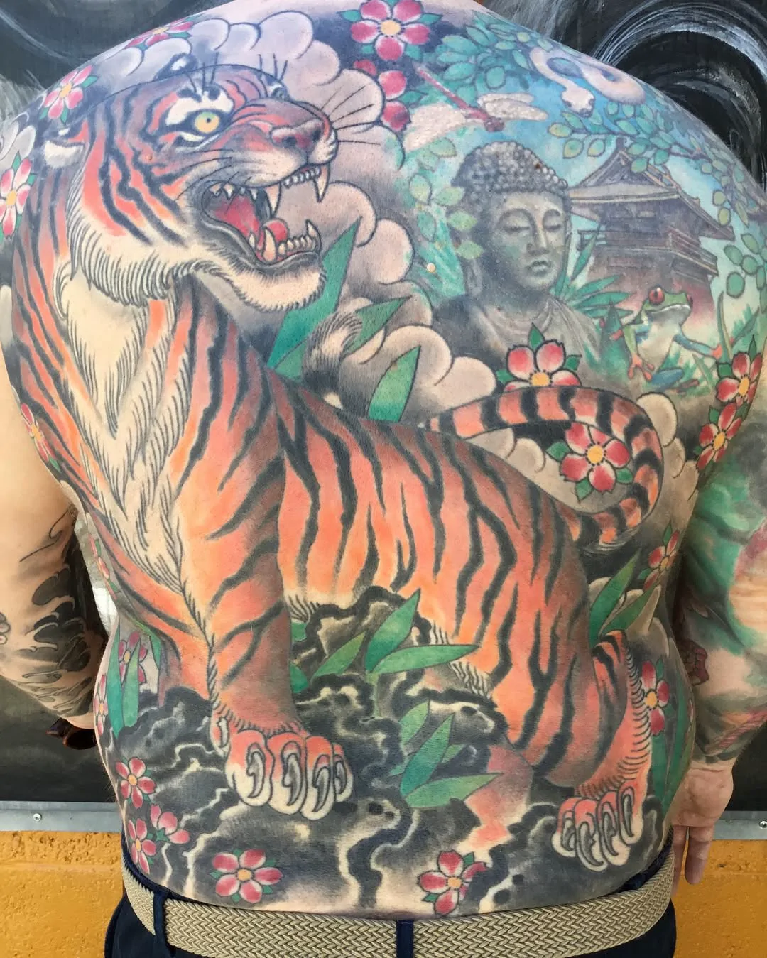 Tiger Backpiece — Japanese tattoo by Erik Payne at Inkvision Tattoo in Boise, Idaho