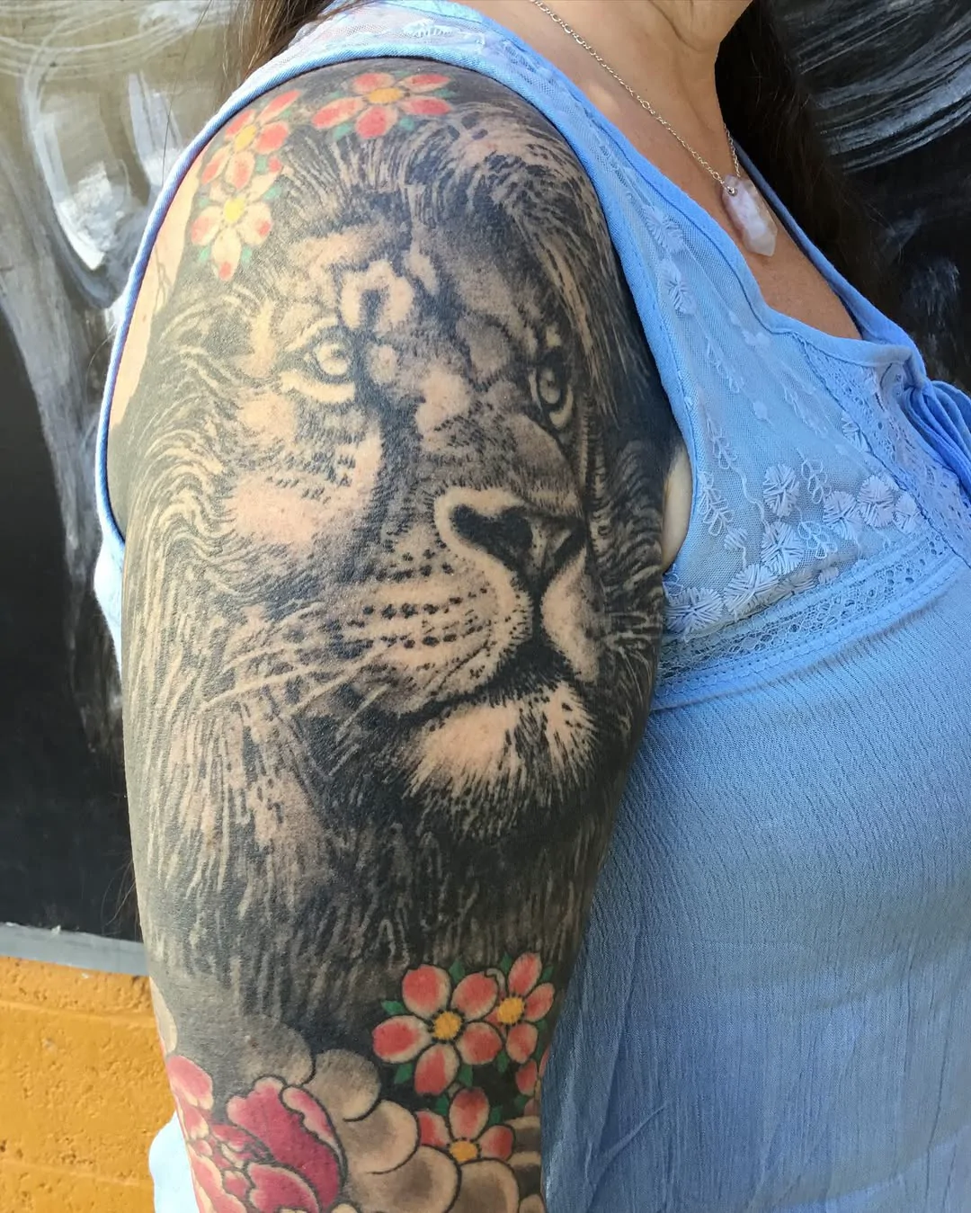 Tiger and Flowers — Japanese tattoo by Erik Payne at Inkvision Tattoo in Boise, Idaho
