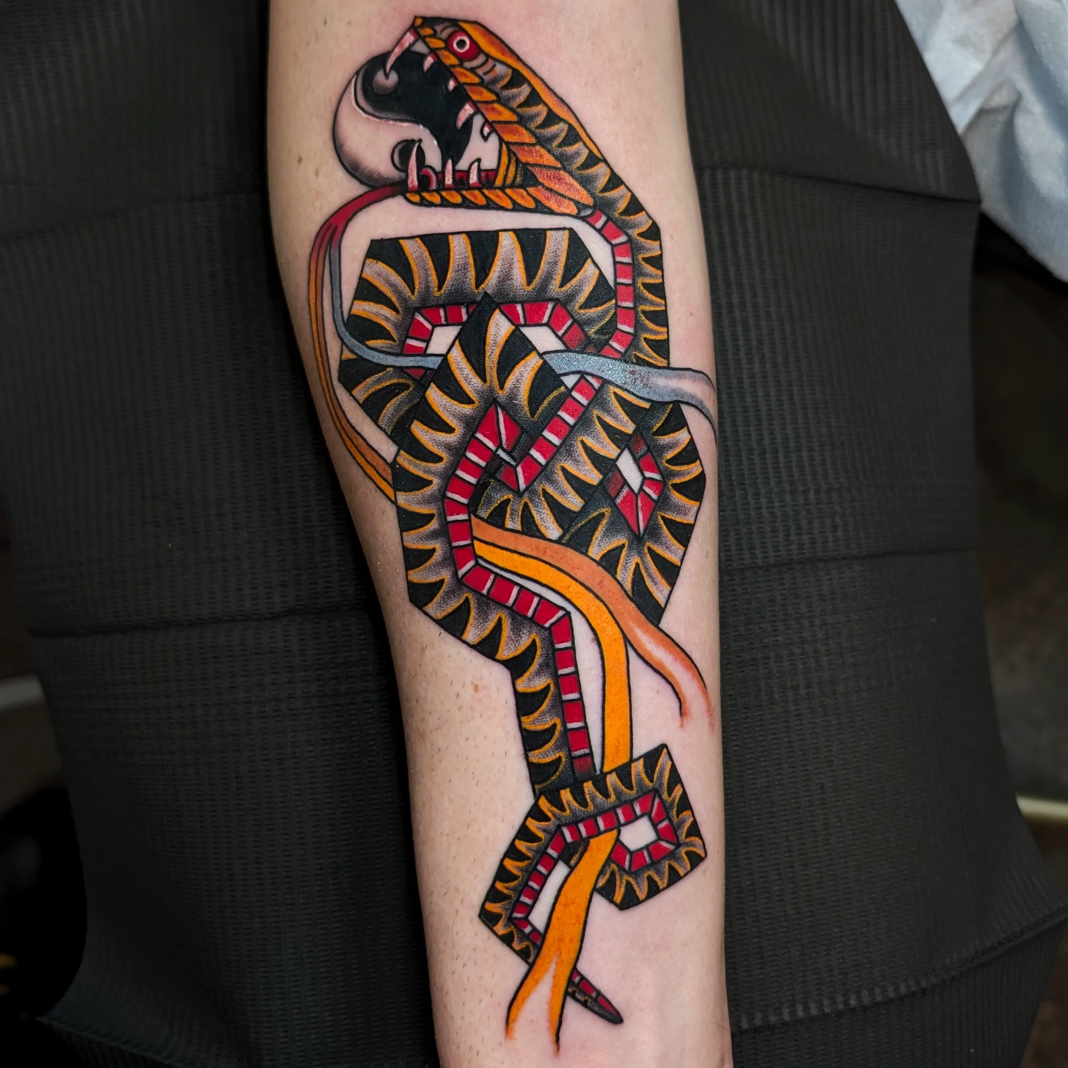Sacred Portrait — Traditional tattoo by Daniel Gerbis at Inkvision Tattoo in Boise, Idaho