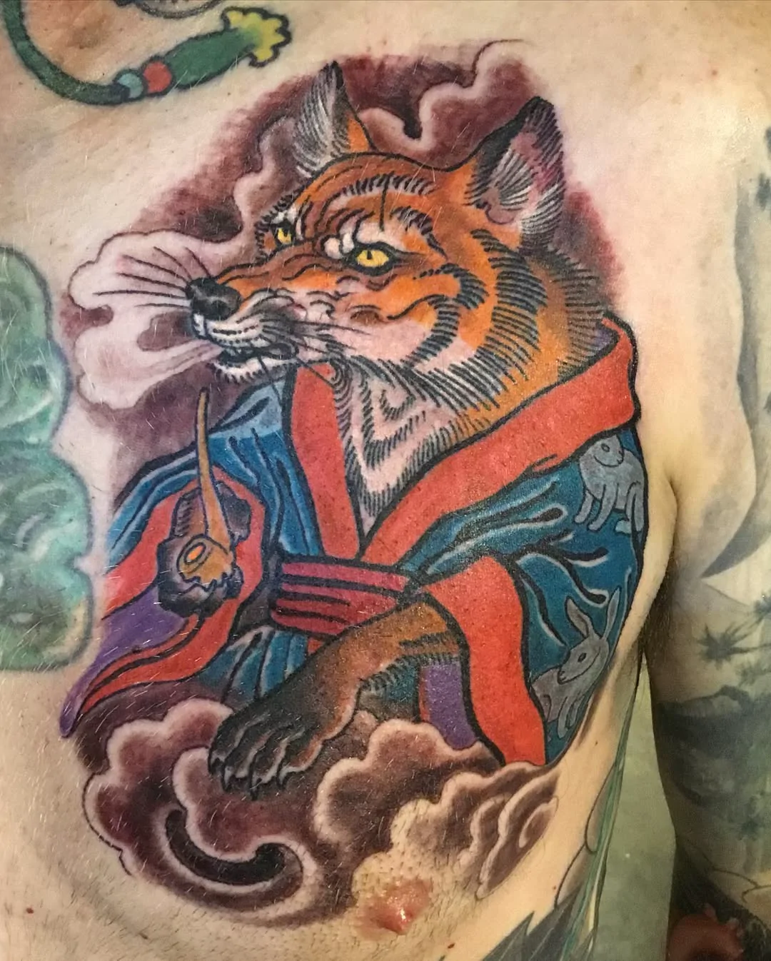 Crane Leg Sleeve — Japanese tattoo by Erik Payne at Inkvision Tattoo in Boise, Idaho